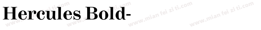 Hercules Bold字体转换